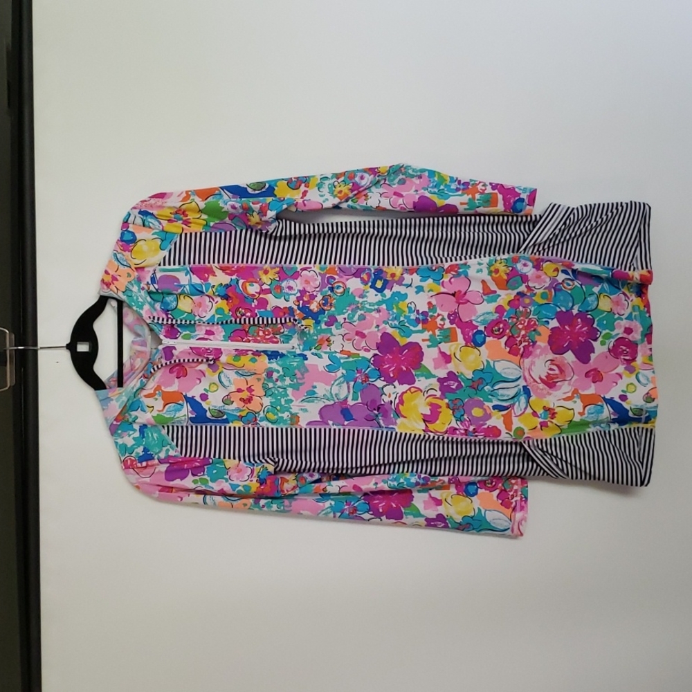 Anne Cole Cover Up Stripes and Floral Size Large